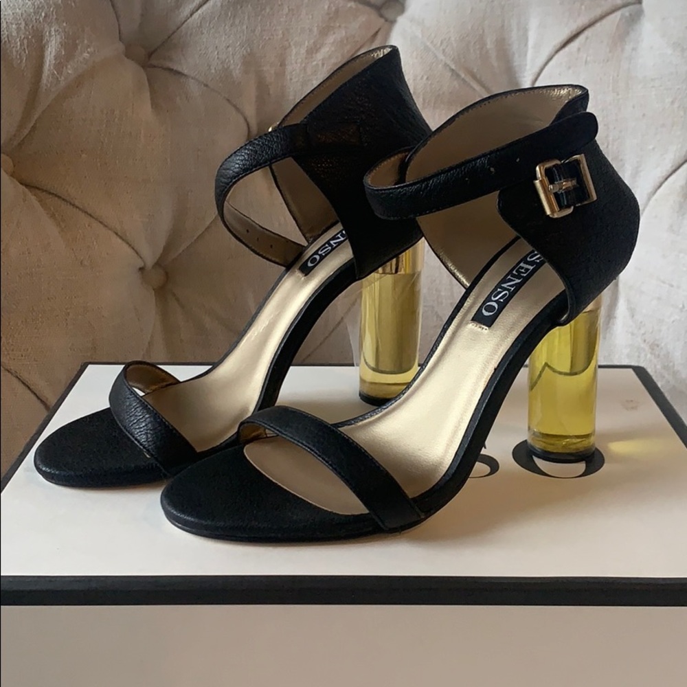 SENSO Sasha Plexi Heels Black Size 7